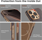 pitaka for iPhone 16 Pro Max Case Compatible with MagSafe, Shockproof Case iPhone 16 Pro Max, 1500D Aramid Fiber and TPU Combined [Military Grade Protective Case-Sunset] | Shockproof Case, 1500D Aramid Fiber, TPU Combined