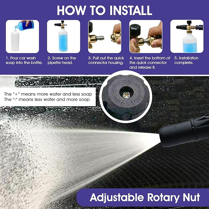 S.M. Arnold Speedy Super FOAMER Foam Cannon Soap Sprayer for Car Wash, Patio & House Cleaning |Multi-Purpose Sprayer Cleaner Cannister for Pressure Washer |for Automotives, Home, Garage, Boats & More