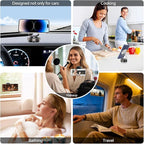 Magnetic Phone Holder for MagSafe, 360° Adjustable Car Phone Mount with 96+LBS Strongest Suction & 2800gf Strongest Magnetic for Dashboard/Gym/Mirror, Compatible with iPhone & Android