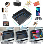 SKTU for 2023 2024 2025 Hyundai Palisade Center Console Organizer 2023 2024 2025 Palisade Center Console Tray 2023 2024 2025 Palisade Accessories Armrest Box with Coin and Sunglasses Holder (Blue)