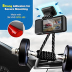 4-Pack Double-Sided Adhesive Pads for Dash Cam Mount – Heat-Resistant High-Bond Replacement Tape – 2 Square & 2 Rectangular Pads for Windshield and Dashboard – Includes Adhesion Promoter