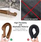 Car Seat Gap Filler Set of 2, 3IN1 Seat Side Gap Filler Plug with Storage Slot & Hook Function, Soft Foam Universal Fit Car SUV Truck Fill Gap Between Seats Console Organizer（Narrow Saddle Brown ）