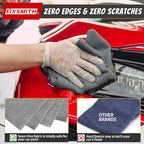 FIXSMITH Shop Towels, Pack of 200, Grey Microfiber Cleaning Cloth Bulk, Microfiber Towels for Cars, All-Purpose Absorbent Cleaning Rags, Dust Cloth for Automotive, Mechanic, Garage, 11.5 x 11.5 inch