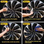 NADAMOO Wheel Rim Ceramic Coating Kit 50ml, High-Heat Resistant Hydrophobic Protection, Gloss Finish, Self-Cleaning, Repels Brake Dust & Dirt, Ceramic Protection for Alloy Rims