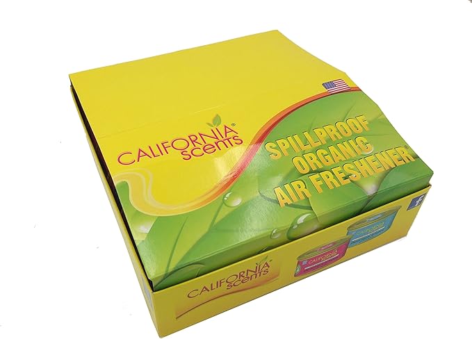 California Scents Spillproof Organic Air Freshener, Malibu Melon, 1.5 Ounce Canister (Pack of 18)