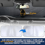 EcoNour RV Windshield Sunshade | Reflective RV Windshield Cover for UV Rays & Heat Protection, Keeps Your RV Motorhome Cool | Shades for RV Fits RVs, Trucks, Motorhomes, Buses | XXXXX-Large 102"x51"