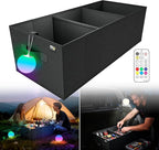 MIU COLOR Collapsible Car Trunk Organizer with 3-inch Rechargeable LED Ball Light Set for SUV, Sedan, Van, Camping, Party, Home Storage, Car Accessories for Men, Women, Color Glow Birthday Day Gifts
