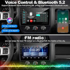 [4+64G] Android 13 Car Stereo for Jeep Compass Patriot 2010-2016 Support Wireless Carplay&Android Auto, 10.1 inch IPS Touchscreen Patriot Radio with GPS, WiFi, Bluetooth FM Radio