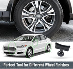 Car Tire Shine Applicator,Vegan Tire Shine Applicator with Curved Brush Head - Large Automotive Tire Dressing Applicator Brush with Storage Stand for Tire Detailing, 3.6 Inch Length -2pcs (Black)
