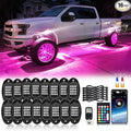 16Pods Segmented RGB LED Rock Lights Kit with APP/RF Remote Control, Upgraded Multicolor RGB Underglow Lights Brake Light for Jeep Golf Cart Trucks Pickup Neon Waterproof 12V Underbody Fender Light