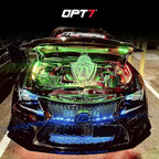 OPT7 Aura Pro Engine Bay Lights w/App & Remote Control, 4PCS 24” Waterproof Underhood LED Light Strips, RGB Multi-Color Music Sync Decoration for Pickup Truck Tacoma Tundra 4Runner Dodge Durango