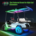 10L0L 6PCS Golf Cart Underglow LED Light Strip Kit with Canopy Lights, 22 Dream Color Modes Underglow LED Light Strip Control Music Sync IP67 12V-80V Input for Yamaha EZGO Club Car