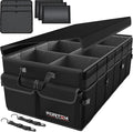 FORTEM Trunk Organizer For SUV Car Trunk Organizer, Foldable Storage, Car Accessories for Women Men, Collapsible Bag, Perfect Christmas Gifts, 600D Oxford, Non Slip Bottom, Straps, Soft Cover (85L)