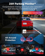 REDTIGER F17 Elite 4K Dash Cam 3 Channel, STARVIS 2 IMX678 & IMX675, 128GB Card, Full Night Color, 4K+2.5K+1080P Front and Rear Inside, Voice Control, 5GHz WiFi-30MB/s Download, GPS, HDR, Parking Mode