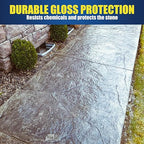Super Wet Look Stone Sealer-1 Gallon, Durable & Long-Lasting Protection with High Gloss Finsh, Stain Proof, Against Water Damage & Dissolved Salts Natural Stone Sealer for Sandstone, Driveways