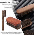 2PCS Horse Hair Brush for Leather,Soft Car Detailing Brushes Set with Concave Design,Multi-Purpose Leathers Brushes as Car Cleaning Brush for Cleaning Cars Interiors,Seat
