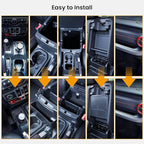 BANKKY 5PCS Center Console Organizer for 2024 2025 Jeep Wrangler JL JLU 4XE and Gladiator JT Accessories, Gear Shift Storage Tray, Hanging Storage Box, Armrest Hidden Box, Passenger Side Grab Bar Tray