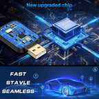 2025 Upgrade Mini CarPlay Wireless Adapter Support Apple CarPlay & Android Auto,Convert Wired to Wireless CarPlay Adapter,Stable Control & No Delay,2 in 1 Wireless Android auto Box for Cars from 2016
