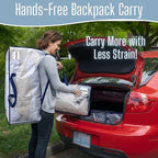 VENO 2 Pack Heavy Duty Moving Bags with Backpack Straps, Zippers & Handles, Extra Large Packing Bags for College Dorm Essentials, Moving Supplies Alternative to Cardboard Moving Boxes