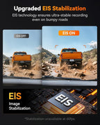 WOLFBOX X3 PRO Dash Cam Front and Rear, Dual STARVIS 2 IMX675, 1440P 60FPS+1440P ADAS Car Camera, EIS Image Stabilization with Ultra-Fast 5.8GHz WiFi, Voice Control & 3" Touch Screen, 64GB Card & GPS