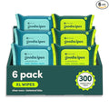 goodwipes Flushable Butt Wipes - Extra Large Adult Wet Wipes For Women & Men - Bathroom Essentials - Sewer & Septic Safe - Shea Coco & Botanical Bliss, 300 Count (6 Packs)