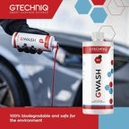 Gtechniq Car Shampoo. Auto W1 GWash Shampoo for Cars. Dirt and Stain Remover Car Cleaning Kit with Pink Grapefruit Fragrance. 100% Biodegradable Foam Cleaner, Wheel Cleaner and Screen Wash - 500ml