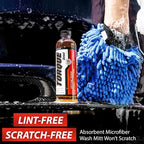 Torque Detail Decon Wash Pack - Decontamination Soap 8oz + Wash Mitt - Surface Strip Wash Car Shampoo - Highly Absorbent Microfiber Chenille Car Wash Mitt Safely Cleans Your Vehicles Entire Surface