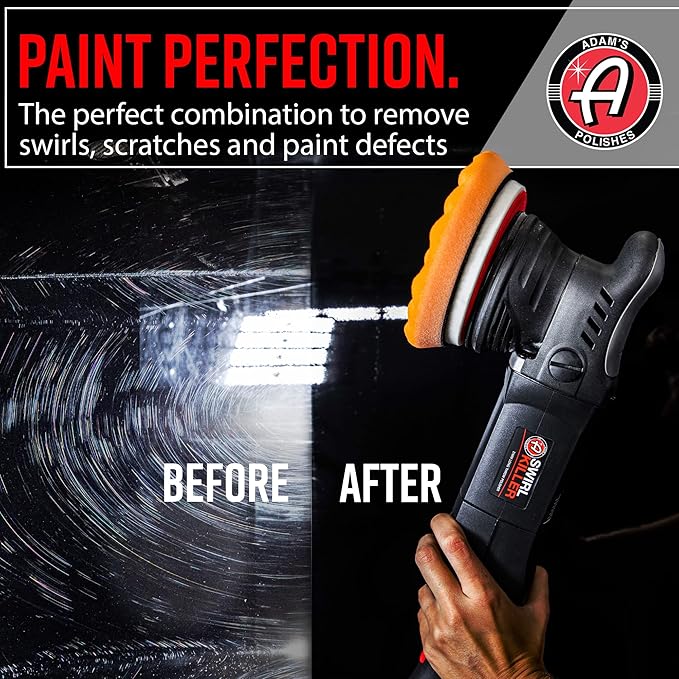 Adam's Polishes Swirl Killer 21mm Complete Polisher Kit (16 Item) - Orbital Polishing Paint Correcting Buffer Tool | Car Scratch Remover, Correcting Polish Black
