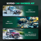 SCITOO Car Snorkel Head Universal 3.5" Mushroom Head Pre-filter 3.5 inch Air Ram Head For Most Cars Trucks,SUV,ATV,RV,Jeep,Off Road,4X4