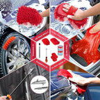 Fortuning's JDS 39PCS Car Wash Cleaning Kit, Auto Detailing Kit, Car Detailing Kit Interior Cleaner, Car Wash Kit with Bucket Detailing Brush Set Car Accessories for Motorcycle, Cars, Bikes, Wheels