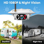 AMTIFO Wireless RV Backup Camera: 1080P HD Rear View Camera with 7″ DVR Split-Screen Monitor,170° Wide-Angle Lens, IR Night Vision, Waterproof IP69, Plug & Play for Furrion Pre-Wired RVs