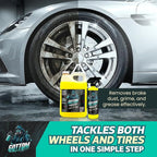 Gottom Wheel & Tire Cleaner - 128 oz – Professional Concentrated Rim & Tire Spray, Fast Acting Brake Dust Remover, Safe for All Surfaces, Brake Dust Cleaner, Grime Remover
