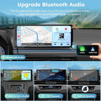 CARPURIDE W125S 11.26 Inch HD Wireless Carplay & Android Auto Screen, 4K +1080P+1080P Dash Camera for Cars with 64GB Card, with Loop Recording, Bluetooth, Voice Control, GPS, FM, Super Link