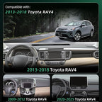 Phone Mount for Toyota RAV4 (2013-2018), 15W Wireless Car Charger, Magnetic Phone Holder, Dashboard Hands Free Mobile Holder, 360° Adjustable, 2014 2015 2016 2017 Rav4 Interior Accessories