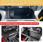 Center Console Organizer Compartment Cover for Ford F150 2021-2025 2026/Lightning XLT PRO 2022-2025 Accessories Interior Hidden Panel Secret Pocket Lid (Fits The Open Pocket in Front of The Shifter)