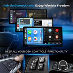 CarPlay TV Adapter - Convert Any Wired CarPlay to Wireless CarPlay - Plug in a TV Stick to Stream Netflix, YouTube, and More Right from Your car’s infotainment Screen