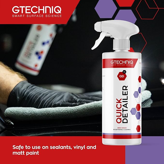Gtechniq Quick Detailer Spray Car Polish, 169 fl oz |Removes Fingerprints and Watermarks, Enhances Protection and Shine, Easy to Apply and Long-Lasting Results
