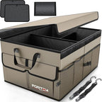 FORTEM Trunk Organizer For SUV Car Trunk Organizer, Foldable Storage, Car Accessories for Women Men, Collapsible Bag, Perfect Christmas Gifts, 600D Oxford, Non Slip Bottom, Straps, Soft Cover (65L)