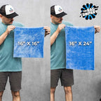 The Rag Company - Eagle Edgeless 500 (4-Pack) Professional Korean 70/30 Blend Super Plush Microfiber Detailing Towels, 500GSM, 16in x 16in, Blue