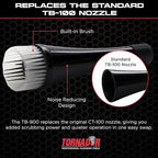 Tornador TB-900 Brush Cone for Z-020 Black and Z-030 Max | Air Driven Rotating Bristles | Noise Reducing Design | Easy Snap-On Fit | Designed for Automotive Interior Cleaning