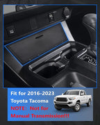 Center Console Hidden Storage Cover for Toyota Tacoma 2016-2023 Accessories, for Wireless Charging & Non Charging Models- Center Console Privacy Cover Protector Anti-Dust Organizer
