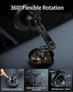 ZBF Magnetic Wireless Car Mount Charger, 15W Fast Charging Mag-Safe Car Mount,Magnetic Car Phone Holder Mount, Car Cell Phone Holder Fit iPhone 17 16 15 14 13 12 All Smartphones
