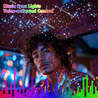 VASTFIRE Starlight Headliner Kit – 1300pcs Twinkle Meteor Fiber Optic Star Lights for Car, Bluetooth APP & Remote Control, RGBW Color Changing, DIY Interior Roof Ceiling Light, Sound Sync LED Kit