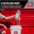 Adam's Polishes Wash Bucket (3.5 Gallon Bucket + Grit Guard) - Car Detailing Tool for Car Washing & Garage Storage | Stores Car Wash Soap, Foam Cannon, Foam Gun, Microfiber Towels & More