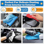 FIXSMITH Shop Towels, Pack of 150, Microfiber Cleaning Cloth Bulk, Microfiber Towels for Cars, Lint Free, Scratch-Free Cleaning Rags for Housekeeping, 11.5 x 11.5 inch