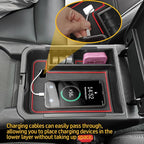Center Console Organizer Tray Compatible with Nissan Sentra 2020 2021 2022 2023 2024 2025 Accessories, Middle Console Organizer for 2020-2025 Sentra Armrest Storage Box Coin Holder, red trim