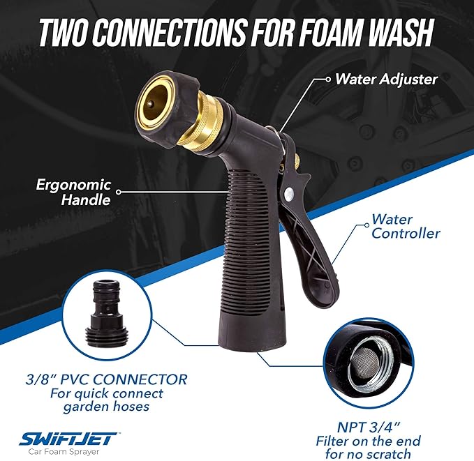 SwiftJet Car Wash Kit Bundle - Foam Gun and 16oz Soap