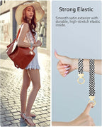 WEESMILE Keychain Wristlet, Stretchy Key Chain for Car Keys with D ring, Cute Scrunchie Wrist Bracelet for Women Men