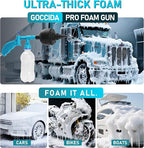 Car Wash Foam Gun High Pressure Car Washer Household Water Gun Foam Generator Washing Blaster(Needs Air Compressor) for Vehicle Upholstery Carpet Seat