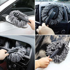 Car Interior Duster Detailing Brush Set Cleaning Gel Kit, Soft Microfiber Towels Dash Vent Dusting Car Slime Putty Detailing Brushes Accessories Tools for Car Decoration Auto Truck SUV RV